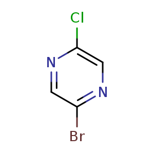 Chemical structure of 2-bromo-5-chloropyrazine , CAS 912773-21-8, AChemBlock O30741