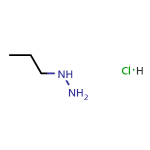 Chemical structure of 1-propylhydrazine hydrochloride , CAS 56795-66-5, AChemBlock O30752