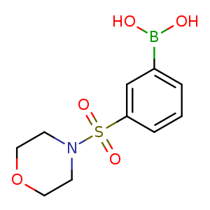 Chemical structure of 3-(morpholinosulfonyl)phenylboronic acid , CAS 871329-60-1, AChemBlock O30766