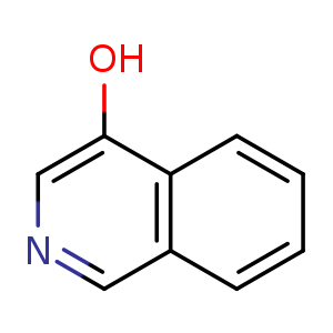 Chemical structure of isoquinolin-4-ol , CAS 3336-49-0, AChemBlock O30770