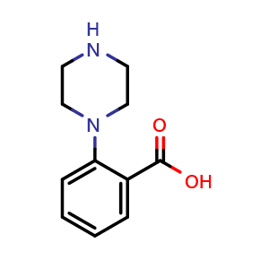 Chemical structure of 2-(piperazin-1-yl)benzoic acid , CAS 446831-27-2, AChemBlock O30782
