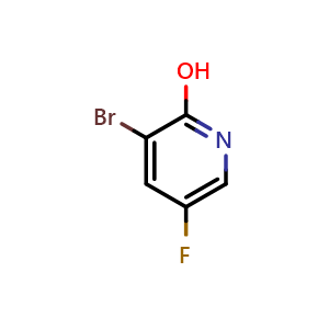 Chemical structure of 3-bromo-5-fluoropyridin-2-ol , CAS 884494-94-4, AChemBlock O30789