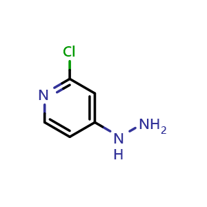 Chemical structure of 1-(2-chloropyridin-4-yl)hydrazine , CAS 700811-29-6, AChemBlock O30804