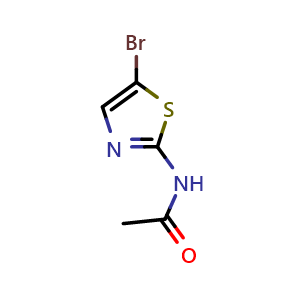 Chemical structure of N-(5-bromothiazol-2-yl)acetamide , CAS 7336-54-1, AChemBlock O30838