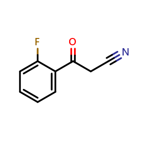 Chemical structure of 3-(2-fluorophenyl)-3-oxopropanenitrile , CAS 31915-26-1, AChemBlock O30850