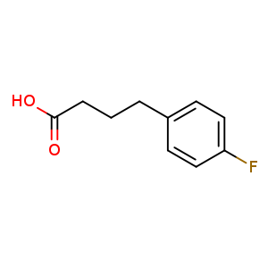 Chemical structure of 4-(4-fluorophenyl)butanoic acid , CAS 589-06-0, AChemBlock O30863