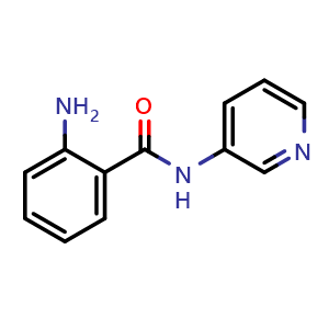 Chemical structure of 2-amino-N-(pyridin-3-yl)benzamide , CAS 76102-92-6, AChemBlock O30869