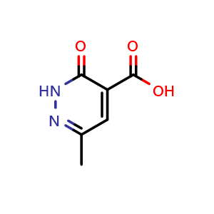 Chemical structure of 2,3-dihydro-6-methyl-3-oxopyridazine-4-carboxylic acid , CAS 74557-73-6, AChemBlock O30885