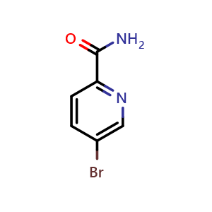 Chemical structure of 5-Bromopyridine-2-carboxamide , CAS 90145-48-5, AChemBlock O30890
