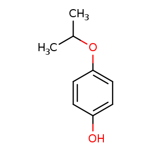 Chemical structure of 4-isopropoxyphenol , CAS 7495-77-4, AChemBlock O30893