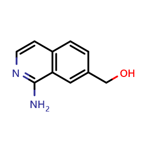 Chemical structure of (1-aminoisoquinolin-7-yl)methanol , CAS 221050-76-6, AChemBlock O30932