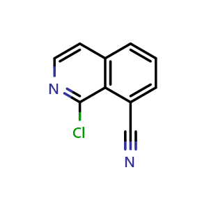 Chemical structure of 1-chloroisoquinoline-8-carbonitrile , CAS 1231761-24-2, AChemBlock O30935