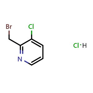 Chemical structure of 2-(bromomethyl)-3-chloropyridine hydrochloride , CAS 1396762-27-8, AChemBlock O30940