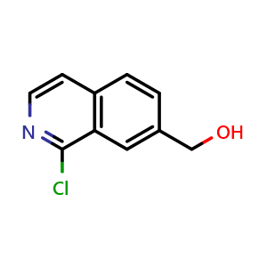 Chemical structure of (1-chloroisoquinolin-7-yl)methanol , CAS 223671-64-5, AChemBlock O30967