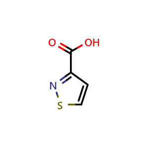 Chemical structure of isothiazole-3-carboxylic acid , CAS 4576-90-3, AChemBlock O30998