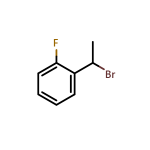 Chemical structure of 1-(1-bromoethyl)-2-fluorobenzene , CAS 405931-46-6, AChemBlock O31043