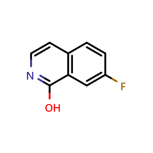 Chemical structure of 7-fluoroisoquinolin-1-ol , CAS 410086-27-0, AChemBlock O31058