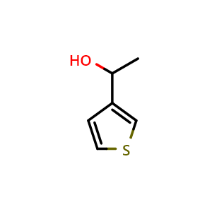 Chemical structure of 1-(thiophen-3-yl)ethanol , CAS 14861-60-0, AChemBlock O31068