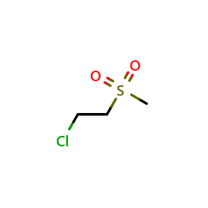 Chemical structure of 1-chloro-2-(methylsulfonyl)ethane , CAS 50890-51-2, AChemBlock O31078