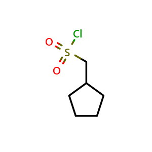 Chemical structure of cyclopentylmethanesulfonyl chloride , CAS 242459-85-4, AChemBlock O31083