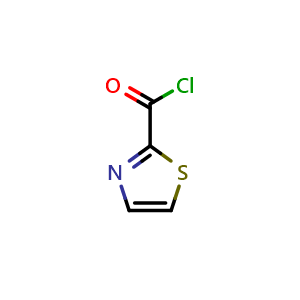 Chemical structure of thiazole-2-carbonyl chloride , CAS 30216-57-0, AChemBlock O31126