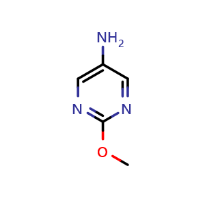 Chemical structure of 2-methoxypyrimidin-5-amine , CAS 56621-89-7, AChemBlock O31128