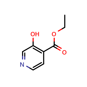 Chemical structure of ethyl 3-hydroxypyridine-4-carboxylate , CAS 18342-97-7, AChemBlock O31134