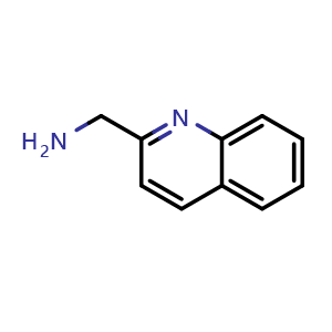 Chemical structure of (quinolin-2-yl)methanamine , CAS 5760-20-3, AChemBlock O31141