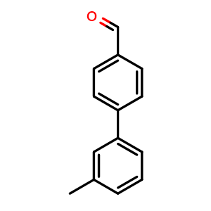 Chemical structure of 3'-methylbiphenyl-4-carbaldehyde , CAS 400744-83-4, AChemBlock O31161