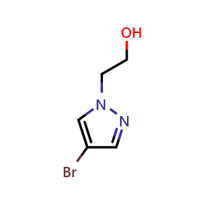 Chemical structure of 2-(4-bromo-1H-pyrazol-1-yl)ethanol , CAS 214614-81-0, AChemBlock O31175