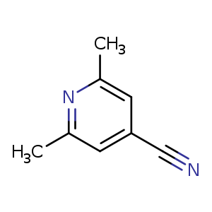 Chemical structure of 2,6-dimethylpyridine-4-carbonitrile , CAS 39965-81-6, AChemBlock O31181