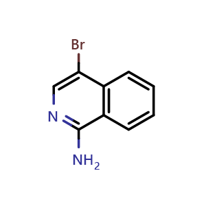 Chemical structure of 4-Bromoisoquinolin-1-amine , CAS 55270-27-4, AChemBlock O31193