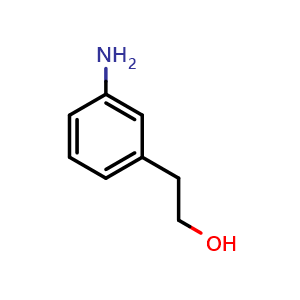 Chemical structure of 2-(3-aminophenyl)ethanol , CAS 52273-77-5, AChemBlock O31199