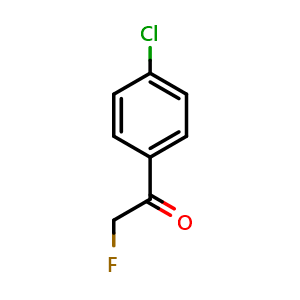 Chemical structure of 1-(4-chlorophenyl)-2-fluoroethanone , CAS 329-78-2, AChemBlock O31201