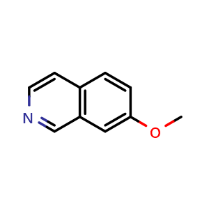 Chemical structure of 7-methoxyisoquinoline , CAS 39989-39-4, AChemBlock O31206