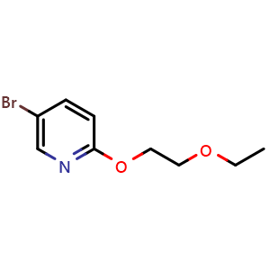 Chemical structure of 2-(2-ethoxyethoxy)-5-bromopyridine , CAS 1249442-19-0, AChemBlock O31234