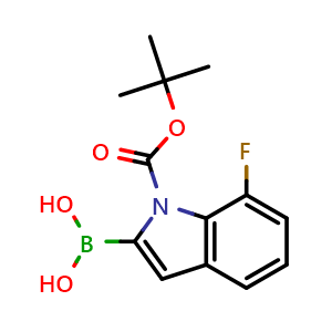 1-(tert-butoxycarbonyl)-7-fluoro-1H-indol-2-yl-2-boronic acid