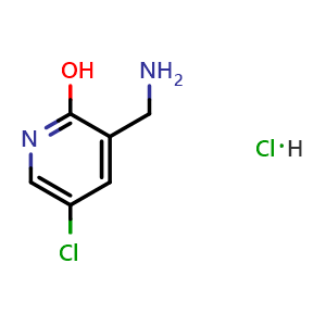 Chemical structure of 3-(aminomethyl)-5-chloropyridin-2-ol hydrochloride , CAS 1432754-58-9, AChemBlock O31303