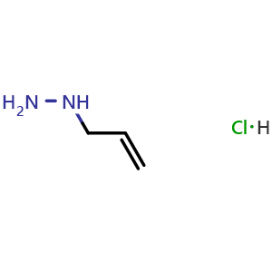 Chemical structure of 1-allylhydrazine hydrochloride , CAS 52207-83-7, AChemBlock O31326