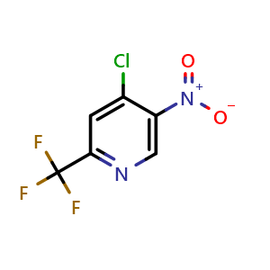 Chemical structure of 4-chloro-2-(trifluoromethyl)-5-nitropyridine , CAS 438554-45-1, AChemBlock O31349