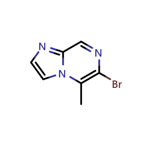 Chemical structure of 6-bromo-5-methylimidazo[1,2-a]pyrazine , CAS 1330750-56-5, AChemBlock O31366