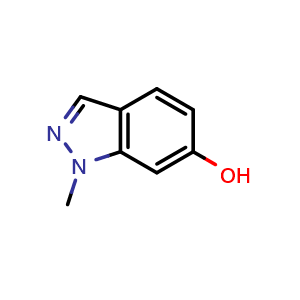 Chemical structure of 1-methyl-1H-indazol-6-ol , CAS 118933-92-9, AChemBlock O31454