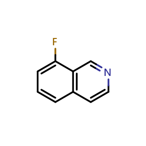 Chemical structure of 8-fluoroisoquinoline , CAS 1075-00-9, AChemBlock O31498
