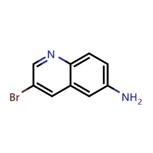 Chemical structure of 3-bromoquinolin-6-amine , CAS 7101-96-4, AChemBlock O31508