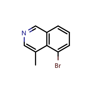 Chemical structure of 5-bromo-4-methylisoquinoline , CAS 651310-24-6, AChemBlock O31521