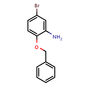 Chemical structure of 2-(benzyloxy)-5-bromobenzenamine , CAS 186797-58-0, AChemBlock O31541