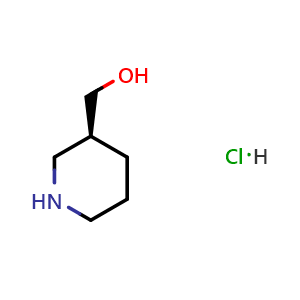 Chemical structure of ((S)-piperidin-3-yl)methanol hydrochloride , CAS 1125551-75-8, AChemBlock O31559