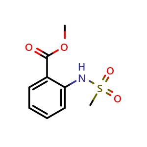 Chemical structure of methyl 2-(methylsulfonamido)benzoate , CAS 716-41-6, AChemBlock O31573