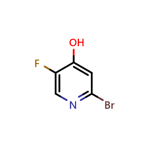 Chemical structure of 2-bromo-5-fluoropyridin-4-ol , CAS 1196152-88-1, AChemBlock O31586