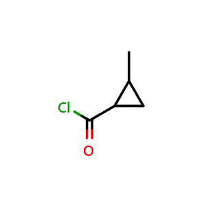 Chemical structure of 2-methylcyclopropanecarbonyl chloride , CAS 60733-34-8, AChemBlock O31612
